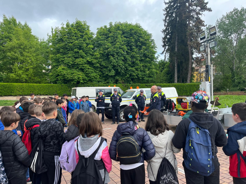 La Protezione Civile durante la dimostrazione pratica dello scorso anno